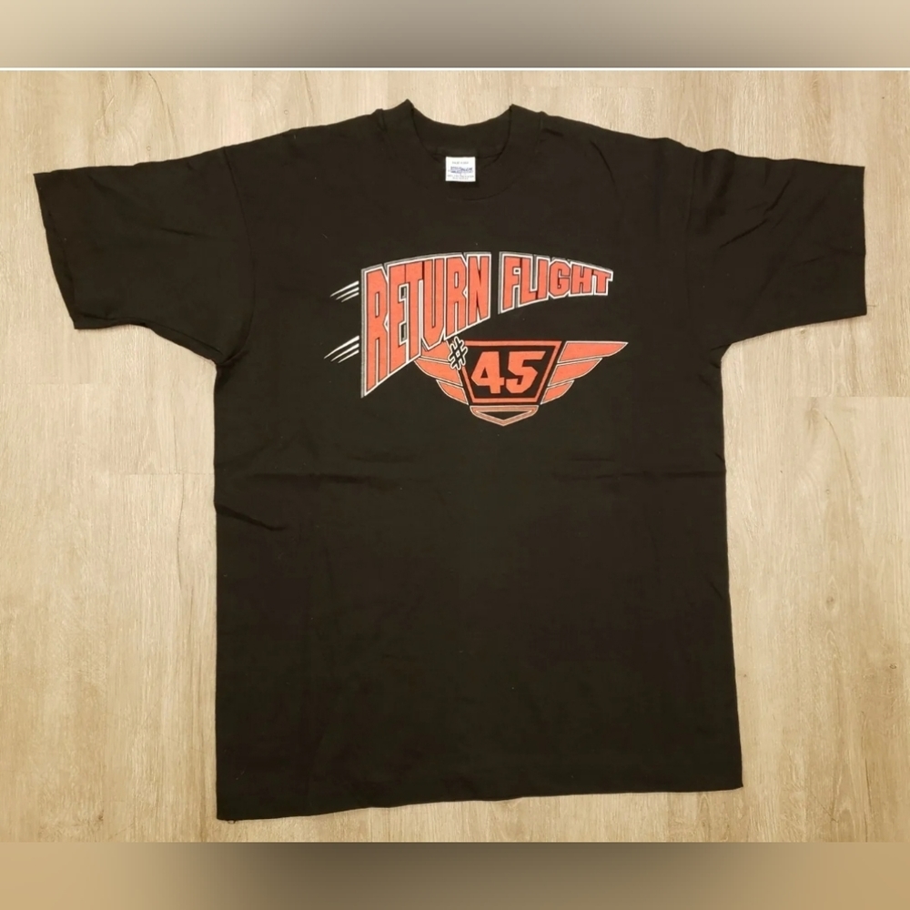 Vintage Chicago Bulls Michael Jordan T Shirt Jordan Comeback 45 Size Large NEW